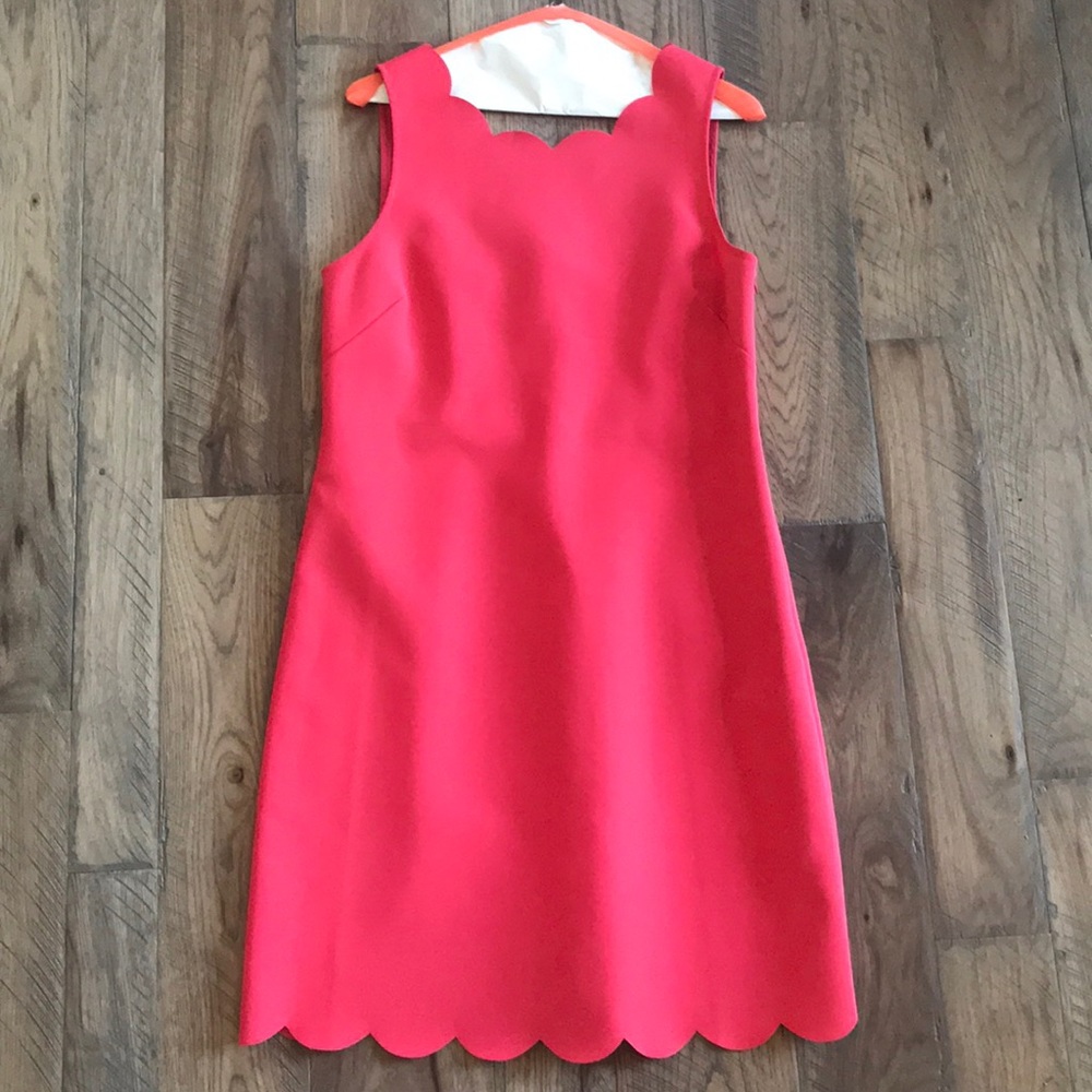 J Crew scalloped shift dress